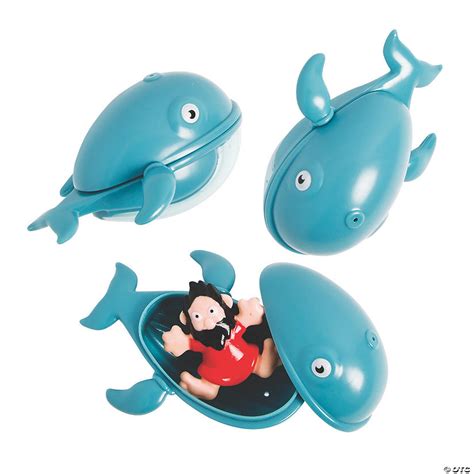 3 14 Jonah And The Whale Toy Filled Plastic Easter Eggs 12 Pc