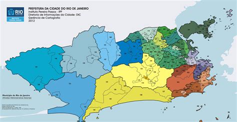 Mapa Dos 33 Distritos Município E Bairros Do Rio De Janeiro