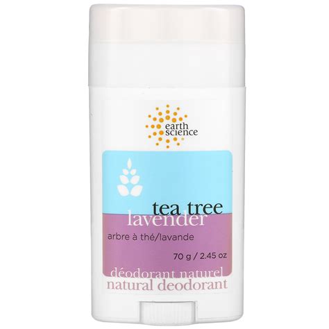 Earth Science Natural Deodorant Tea Tree Lavender 245 Oz 70 G