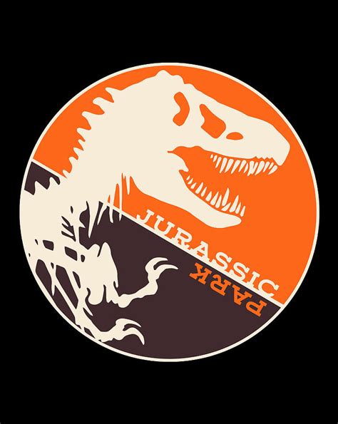 Jurassic Park Classic Dinosaur Emblem Long Sleeve Digital Art By Jessika Bosch