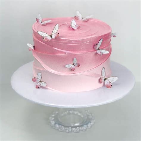 Pink Ombre Butterfly Cake Creative Birthday Cakes Butterfly Birthday