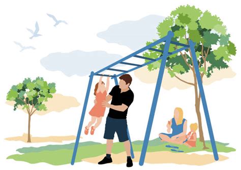 950 Moms And Kids Playground Illustrations Royalty Free Vector