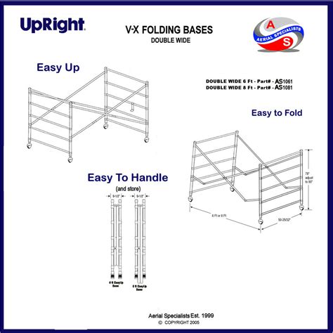 As Dw Upright V X Folding Base Sets Upright Scaffolding Usa