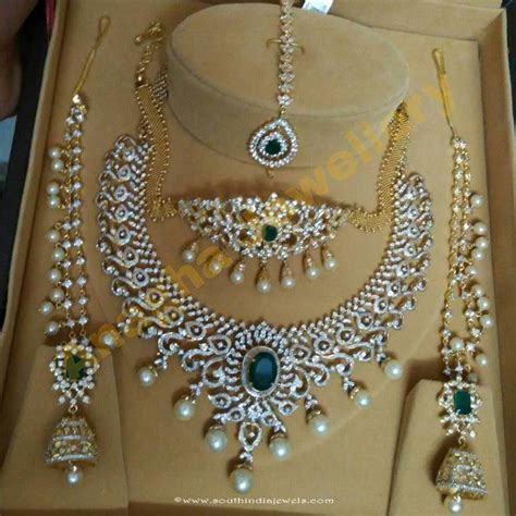 Diamond Bridal Jewellery Set From Anagha Jewellery South India Jewels