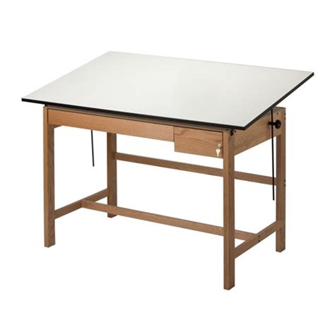 Alvin 375 X 60 Titan Ii Oak Drafting Table Tool And Reference