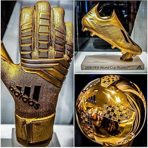 2018 Fifa World Cup Russia Golden Glove Boot Ball Trophies From