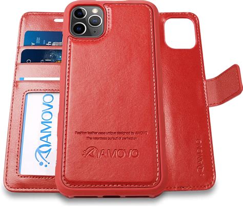 Iphone 11 Pro Max Wallet Case Magnetic Detachable Leather Folio Stand