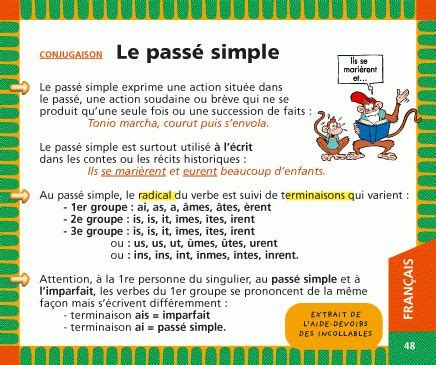 Il y a deux façons d'y jouer selon le niveau des élèves. le-passe-simple.jpg (436×365) | Francês Estudo | Pinterest ...