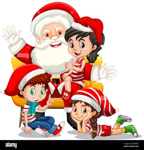 Child And Santa Lap Stock Vector Images Alamy