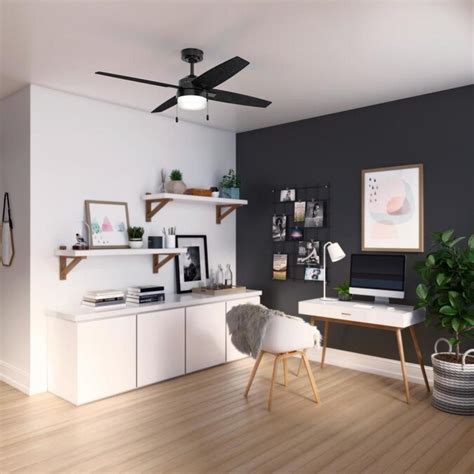 Ceiling fans may still be notorious for being eyesores, but plenty of models now exist without the gaudy candelabra lights and annoying pull chains. Hunter Crossfield 54-in Matte Black LED Indoor Ceiling Fan ...