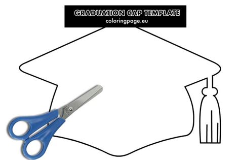 Printable Graduation Cap Template Coloring Page