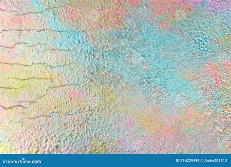 Light Rainbow Pattern Of An Oil Spill On A Metal Surface Background Stock Image Image Of
