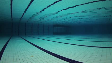 Empty Olympic Swimming Pool Underwater Stock Footage Video 100