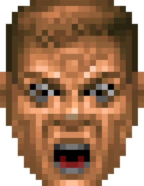 Doom Classic Doomguy Face Bead Pixel Art Sprite Artka