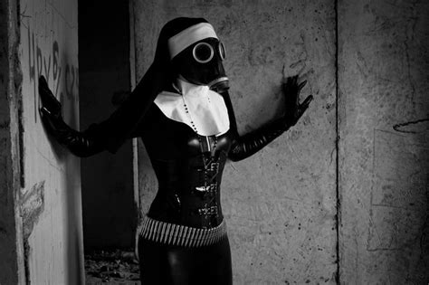 Gasmasked Nun Gas Mask Girl Gas Mask Gas Mask Tattoo