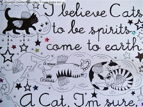 Jules Verne Quote I Believe Cats To Be Spirits Come To Etsy