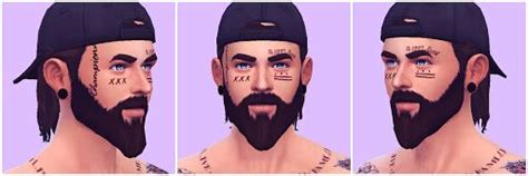 Random Face Tattoos Sims 4 Custom Content Sims 4 Sims 4 Tattoos Sims