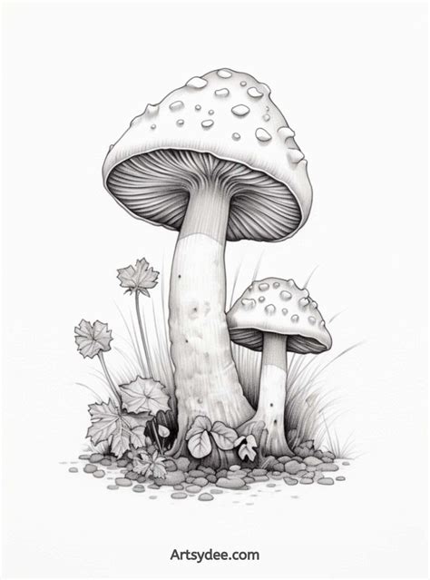 30 Easy Mushroom Drawing Ideas For Your Sketchbook Artsydee