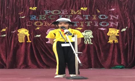 He heard no voice, save the familiar. Poem Recitation Competition | Star Private School