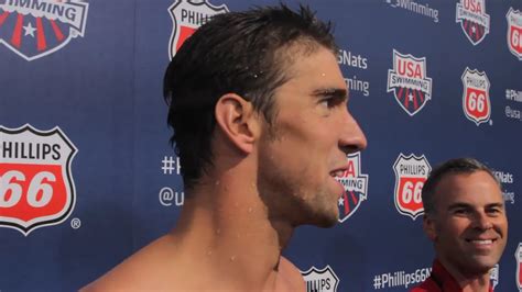 Michael Phelps Smiling During Interview Phillips 66 National