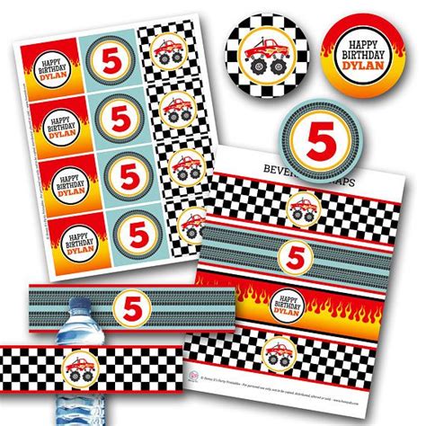 3) these boards are used, not brand new, the circuit board components not falling, the interface did not break. Monster Truck Party Printables | Printable Birthday ...
