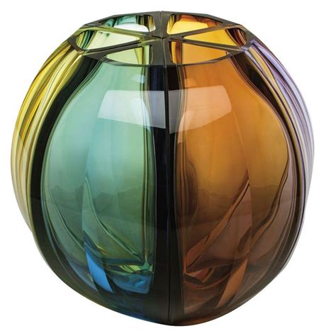 Moser Ball Vase Designed By Artist Jakub Balhar Modern Art Glass Vase Multicolor Vase