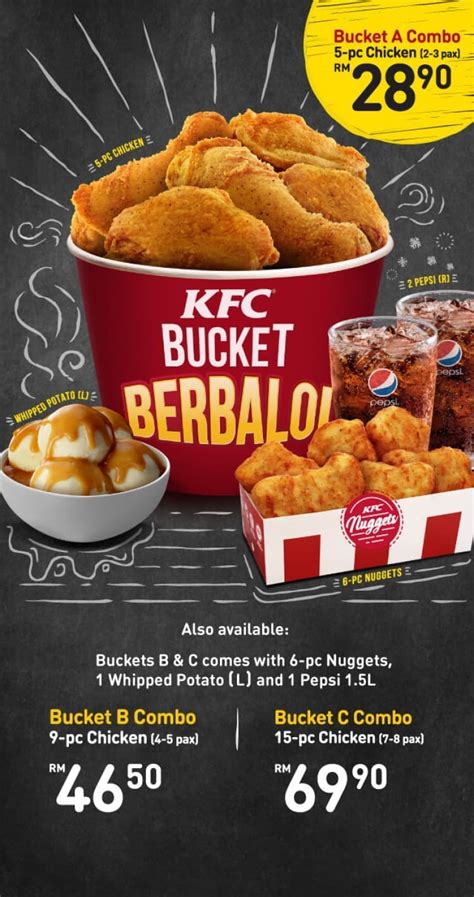 Food & beverages (fast food) sale in malaysia kfc's new dip, dunk 'n share bucket perfect for family feast! New KFC Bucket Berbaloi | LoopMe Malaysia