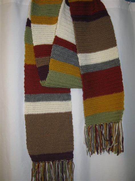 Doctor Who 4th Doctor Scarf Crocheted Etsy Crochet Scarves Doctor