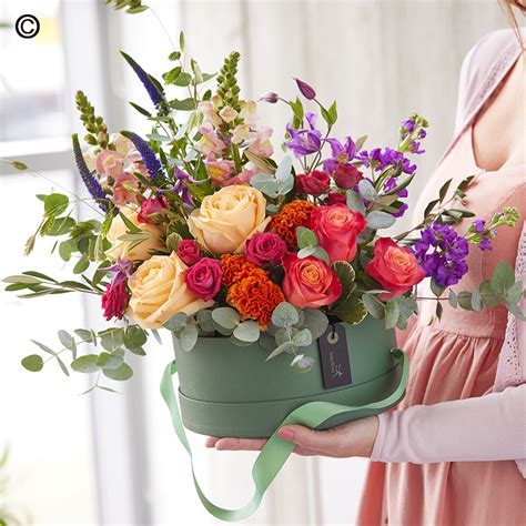 Florists Choice Premium Mothers Day Bright Hatbox Jane Maples Flowers