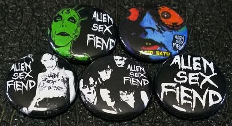 Items Similar To Alien Sex Fiend Buttons Punk Rock Badges Pinback Accessories Pins Goth