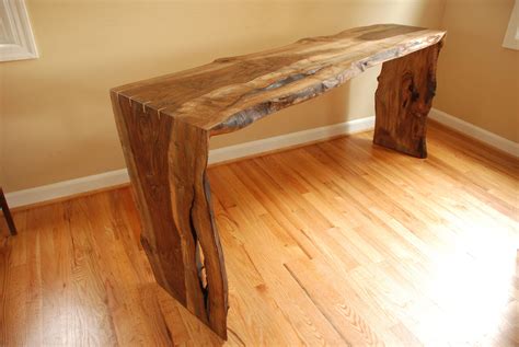 Live Edge Walnut Console Table Natural Edge Table Walnut Etsy