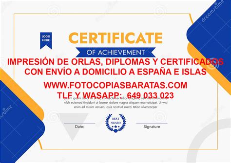 Impresión De Diplomas Certificados Y Orlas Baratos Imprimir Diplomas