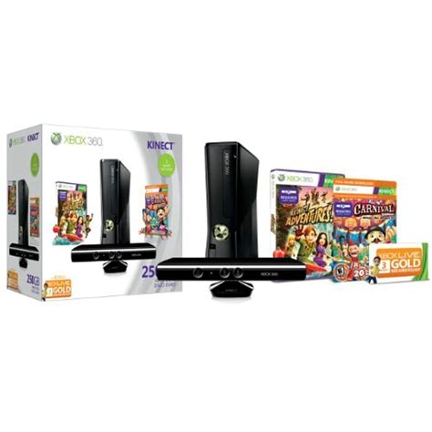 Xbox 360 250gb Holiday Value Bundle With Kinect Very Good 6z