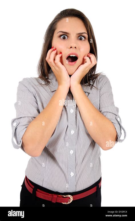 Isolated Young Business Woman Shocked Stock Photo Alamy