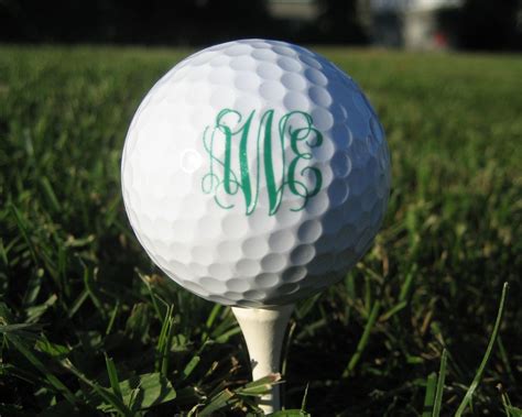 Monogram Personalized Golf Balls Set Of 6 Custom Golf