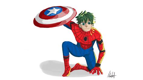 Spider Izuku By Aniimenti On Deviantart Anime Crossover Spiderman