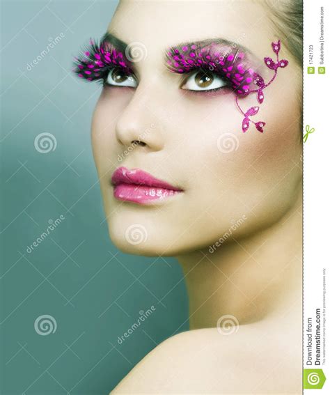 Creative makeup design in close up festgehalten. Creative Makeup Stock Photos - Image: 17421723
