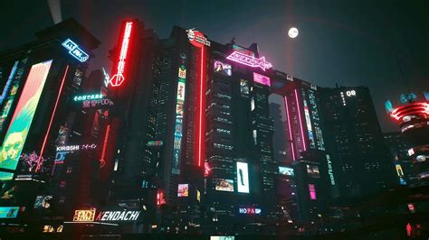 Cyberpunk 2077 Night City Skyline Ambience Youtube