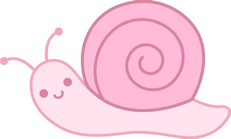 Cute Pink Snail Free Clip Art