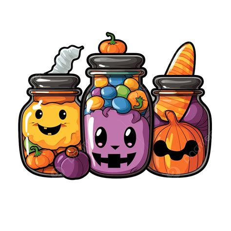Vector Cute Halloween Candy Isolated Image Trick Or Treat Halloween