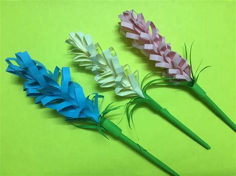 How To Make Lavender Paper Flower Origami Diy Tutorial Paper Paper