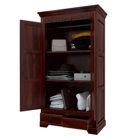 Armoires & wardrobes let you organize your clothes, shoes or any other thing you want to store in a practical and stylish way. Marengo Rustic Solid Wood Handcrafted 2 Drawer Armoire