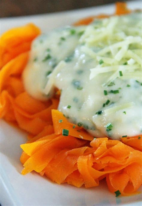 Let the mixture come to a rolling simmer, not a boil whisk until the cheese is fully melted and integrated, then add the second half and whisk again. Jo and Sue: Carrot Pasta With Cauliflower Alfredo Sauce - sub cottage for cream cheese & parm ...
