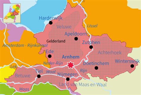 kaart gelderland topografie kaart