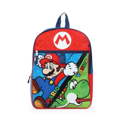 Nintendo Boys Super Mario Backpack Back To School 5 Piece Essentials