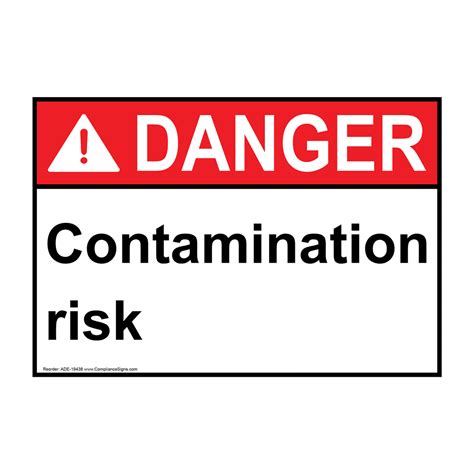 Danger Sign Contamination Risk ANSI
