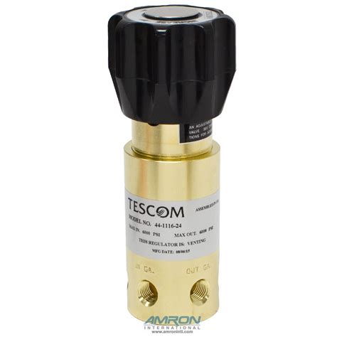 Tescom Pressure Reducing Regulator 50 6000 Psig Brass 44 1116 24