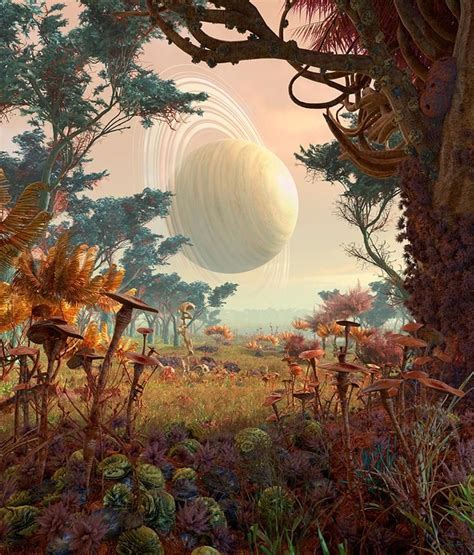 Superhabitable Planet By Fantasy Landscape Environment Concept Art