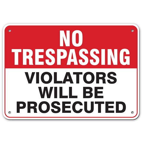 No Trespassing Violators Will Be Prosecuted Sign My Sign Station