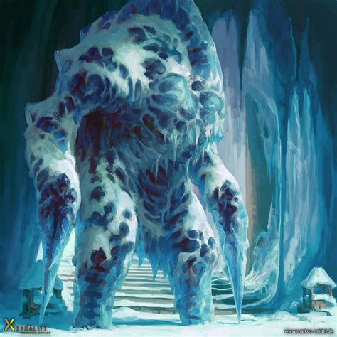 Ice Golem Markus Neidel Fantasy Monster Monster Art Ice Monster
